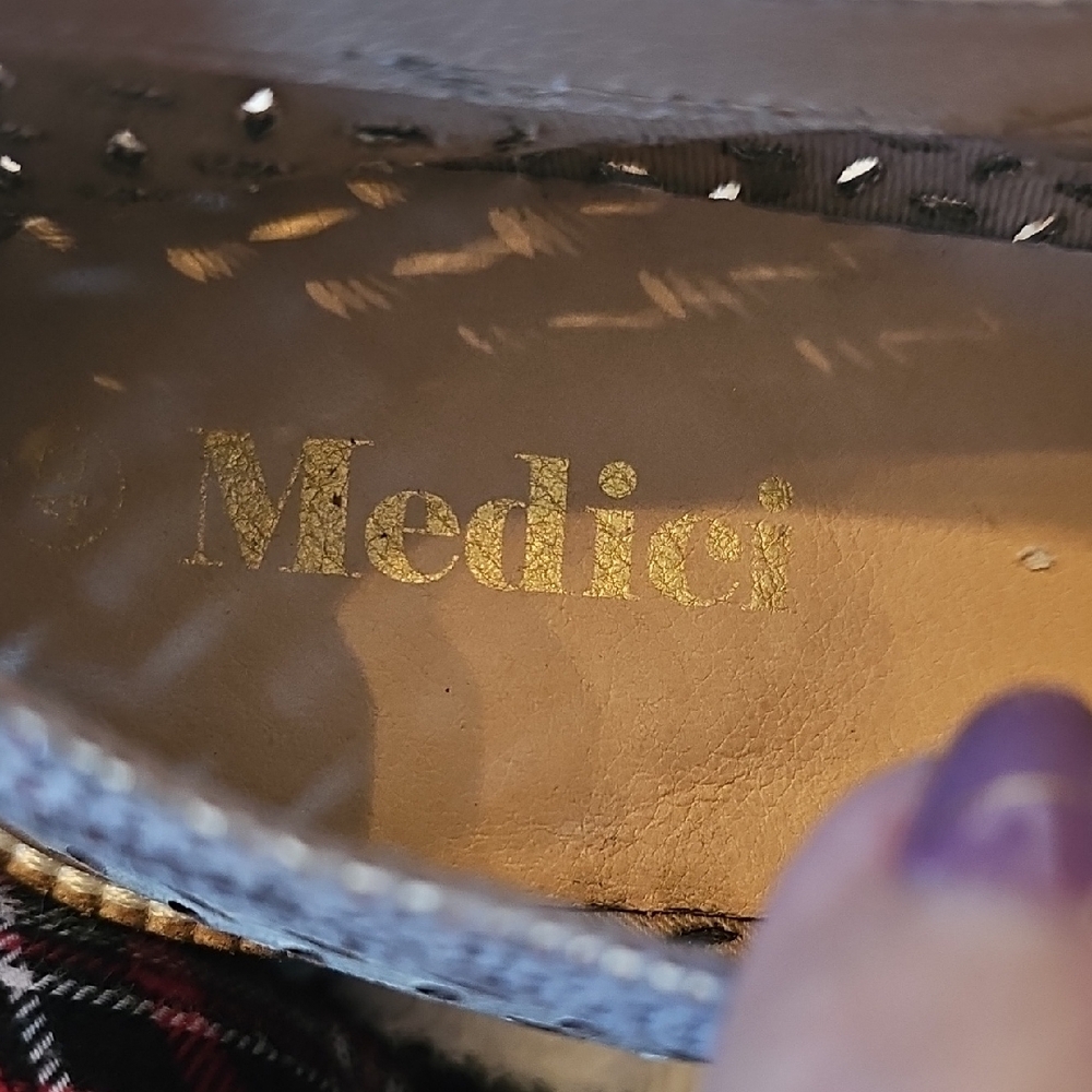 Medicus Silver and Black Women's Loafers - Picture 2 of 9